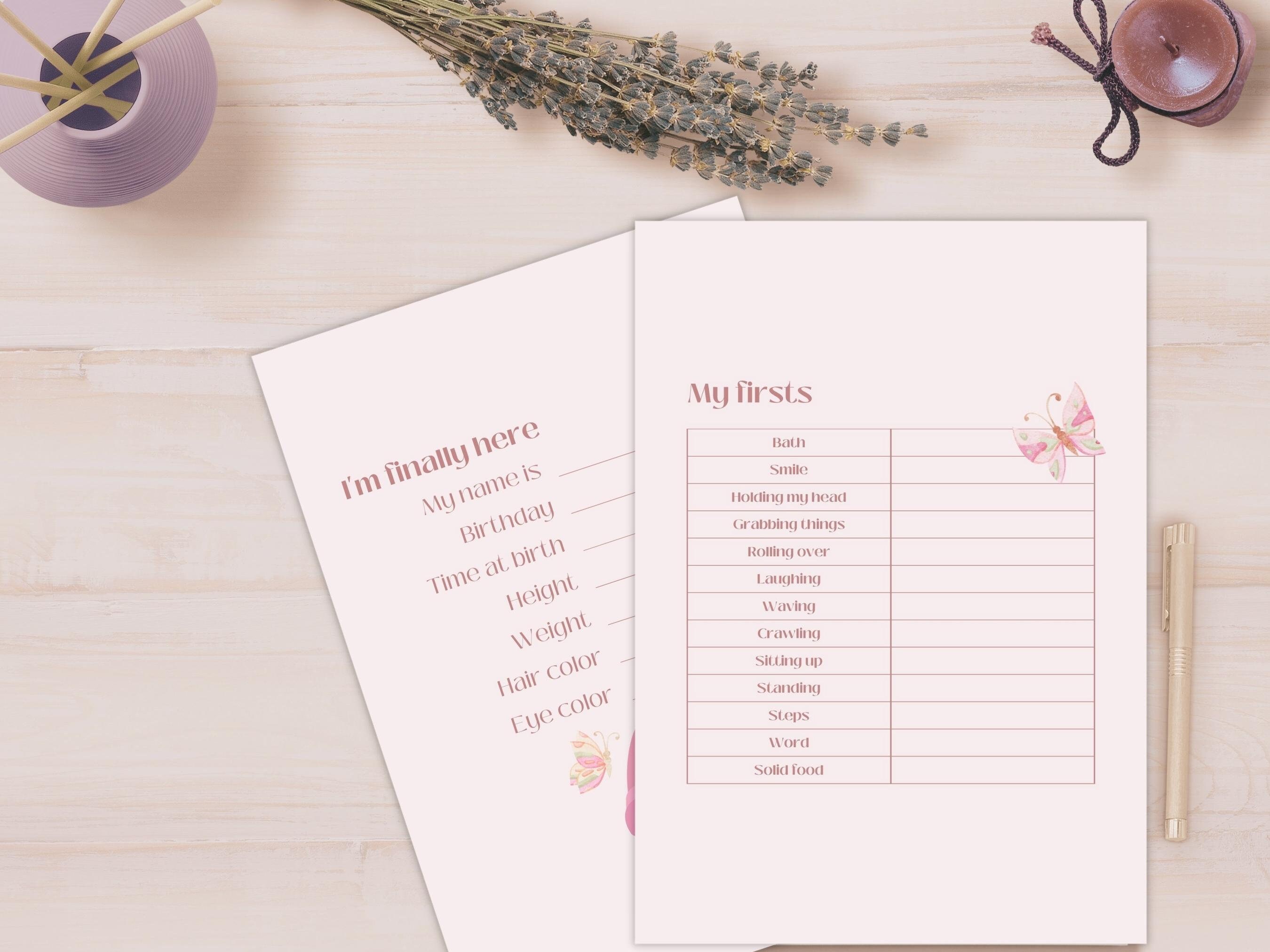 Baby Memory Book Baby Journal Baby Book First Year Printable Baby Book