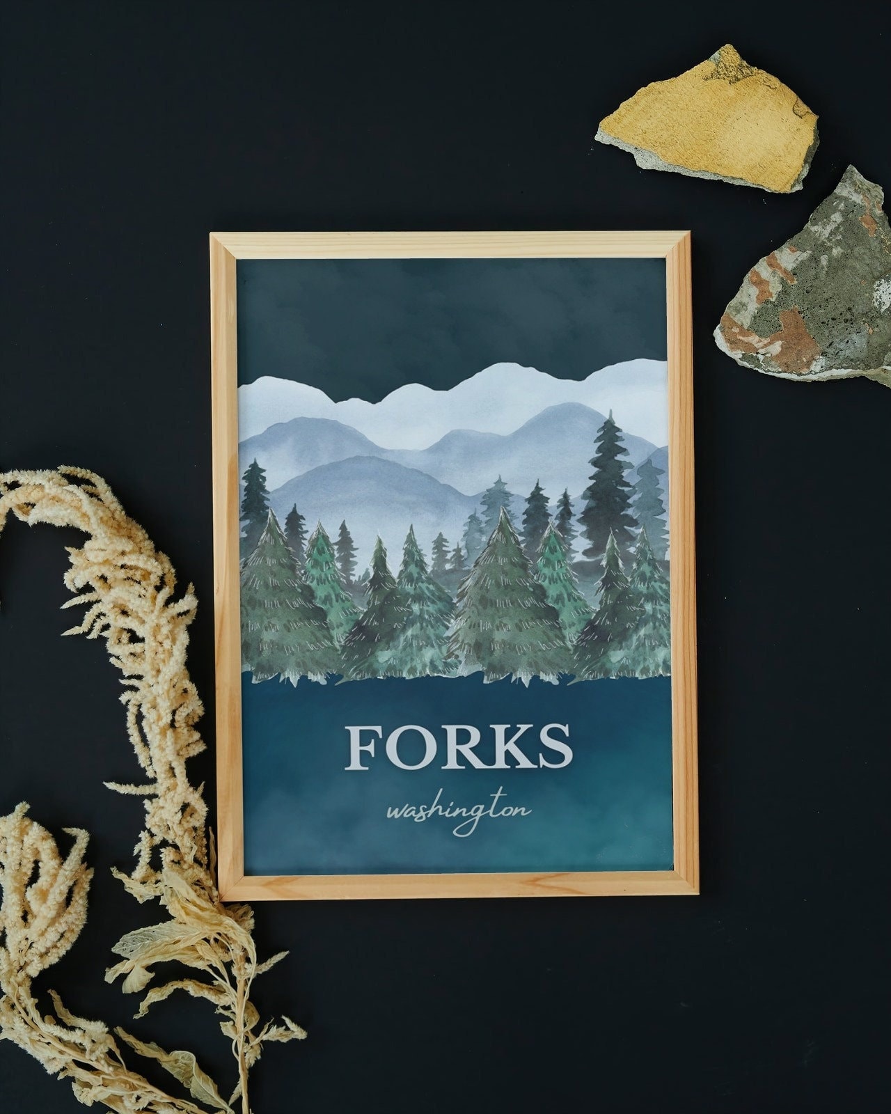 Discover Forks Twilight Poster, Forks Washington Print