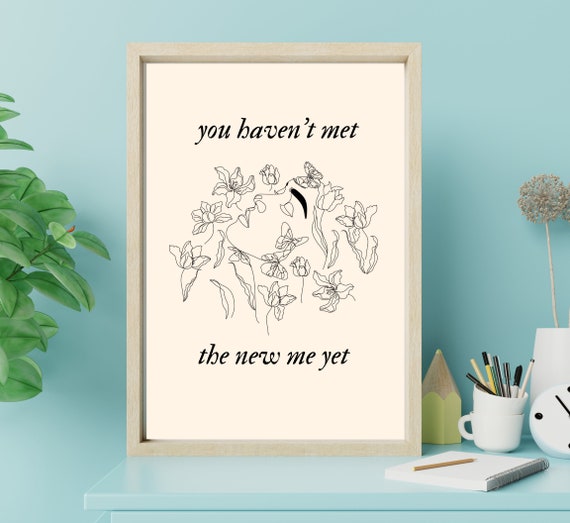Happiness Lyrics Poster Evermore Print You Haven T Met Etsy