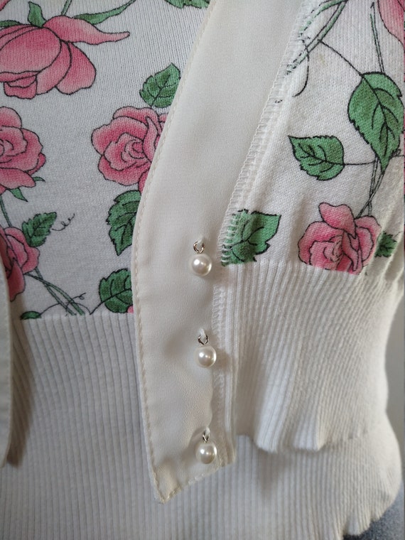 vintage floral two-piece shirt - image 2