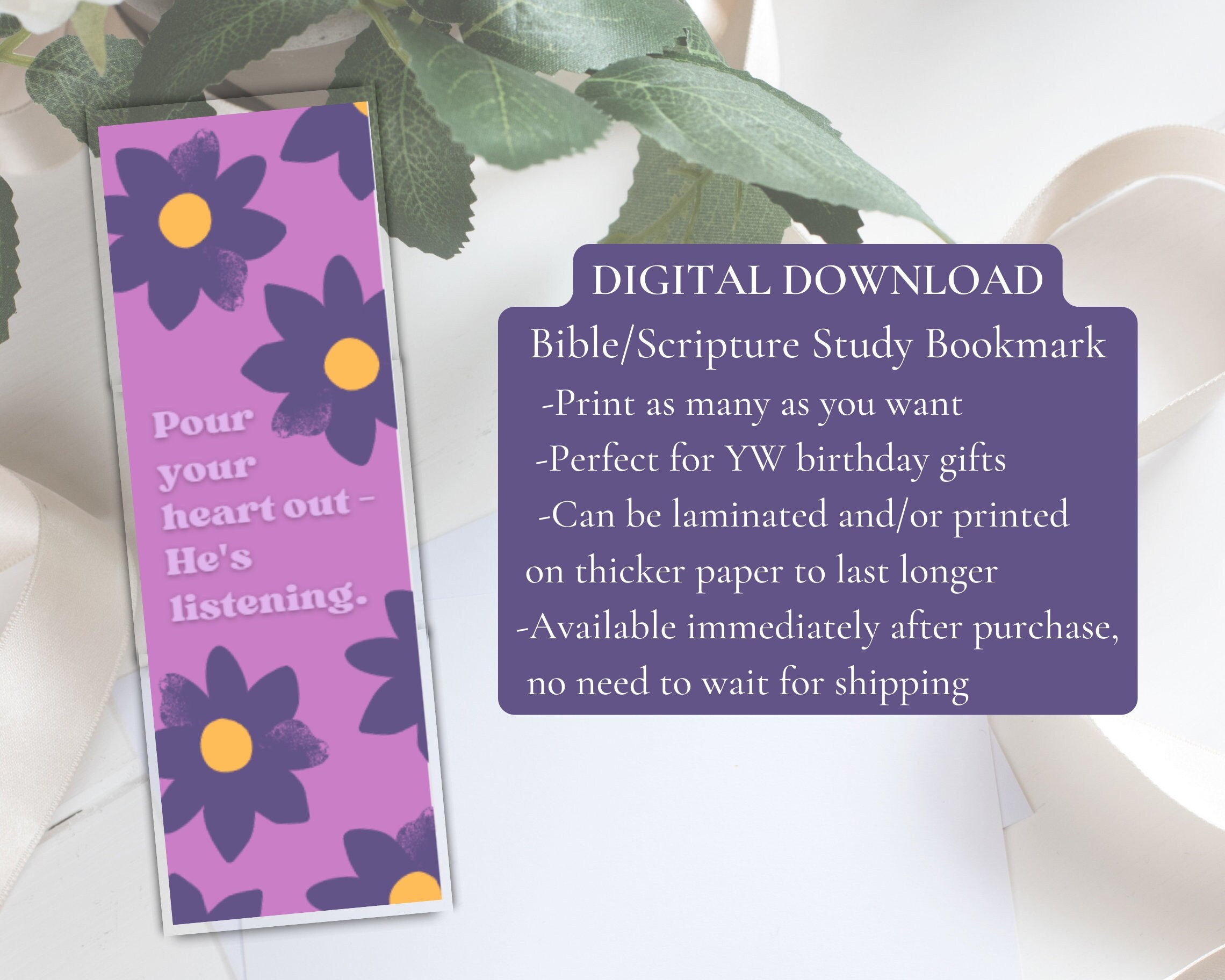 DIGITAL DOWNLOAD, LDS Prayer Bookmark, Scripture Bookmark, Young Women ...