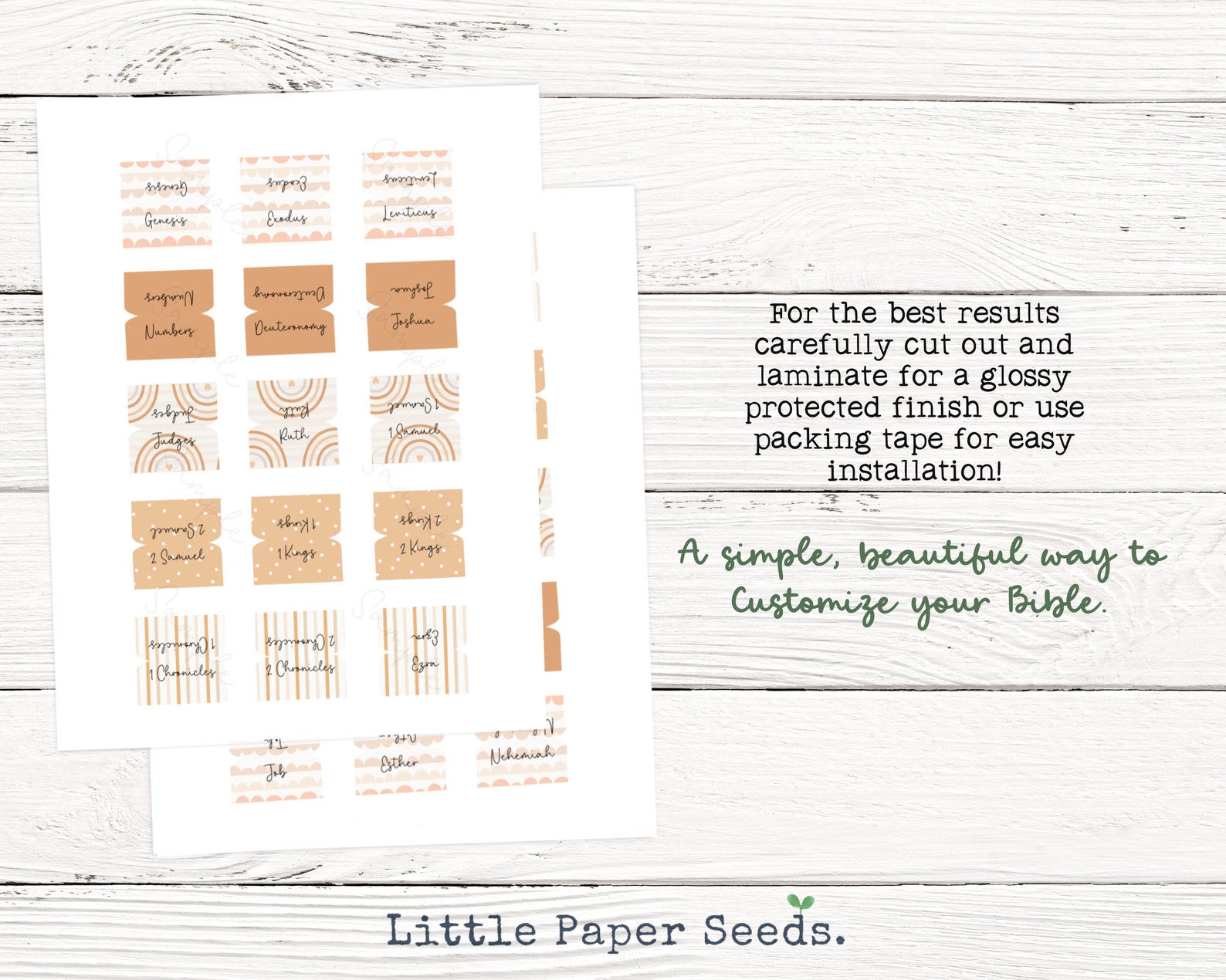 Printable Bible Tabs, DIY Bible Tabs, Minimalist Bible Tabs, Digital ...