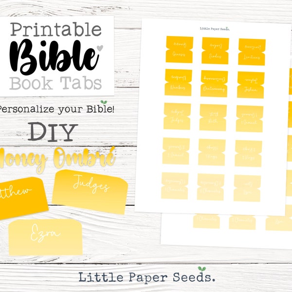 Diy Bible Tabs - Etsy