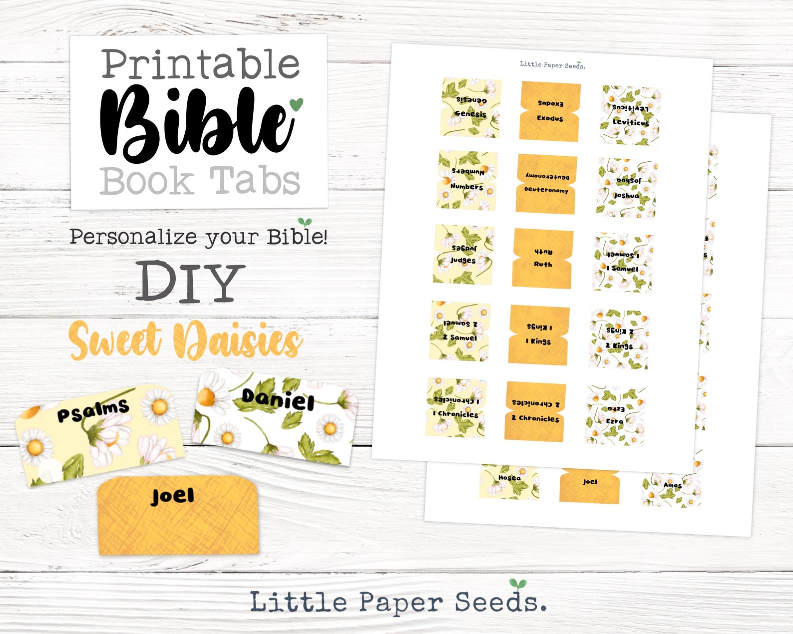 Printable Bible Tabs, DIY Bible Tabs, Minimalist Bible Tabs, Digital