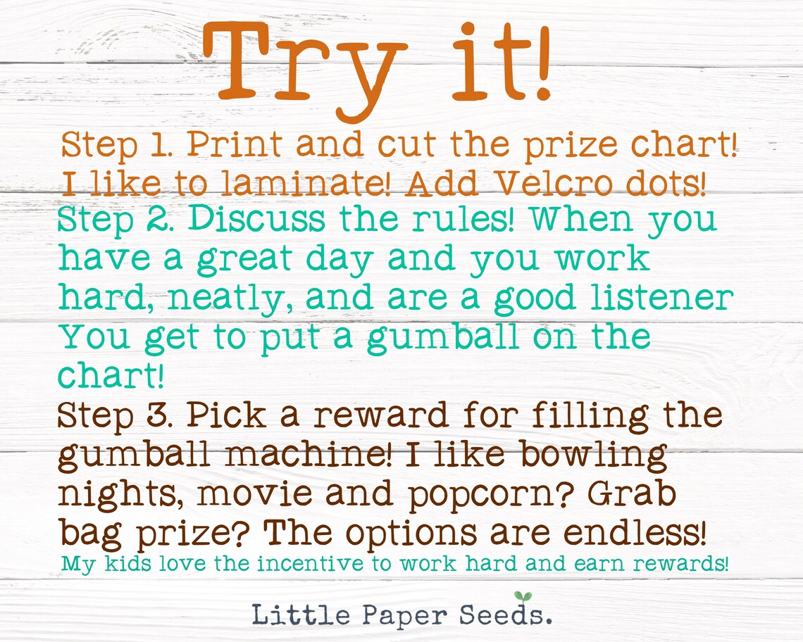 Printable Incentive Chart, Prize Chart, Christian Printable, Digital ...