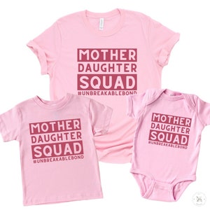 Squad Matching Family Shirts, Mother Daughter Mommy And Me Shirts, Mommy And Me Outfits, Matching Shirts, Mothers Day Gifts Girl Mama