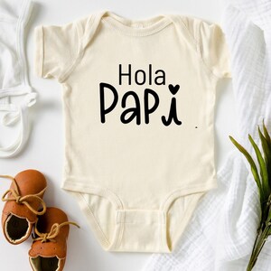 Hola Papi Baby Announcement To Husband In Spanish, Surprise Husband Announcement Onesie®, Pregnancy Announcement To Husband Gift Box.