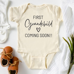 First Grandchild Baby Announcement to Grandparent, Surprise Pregnancy Announcement Onesie® For Grandparents, Baby reveal Gift Box.