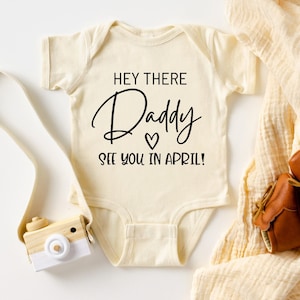 Personalized Hello Baby Announcement to Husband, Surprise Pregnancy Announcement Onesie® For Husband, New Dad Baby reveal Gift Box.