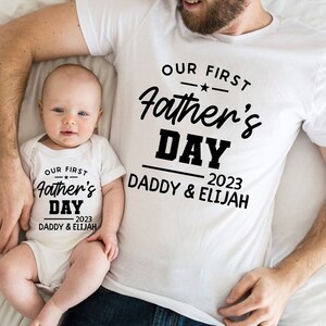 First Fathers Day Gift, Daddy And Me Matching shirts, New Dad Gift, Personalized 1st Fathers Day Shirt, Dad And Baby Matching Outfit. NEW1