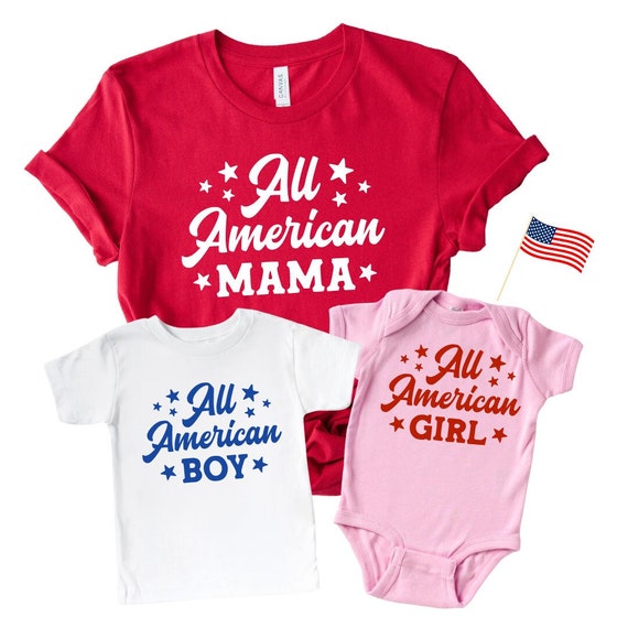All American Mama Fourth of July Shirt 