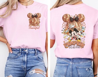 Pumpkin Season Disney Thanksgiving Shirt, Mickey and Friends Fall Shirt, Disney Trip Family Matching Shirts.