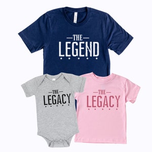 Legend Legacy Daddy and Me Shirts, Fathers Day Gift, Father Son Matching Shirts, Daddy Daughter Shirts, New Dad Gift, Father Daughter