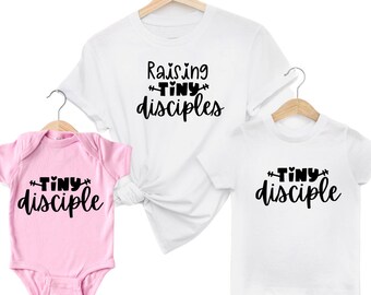 Tiny Disciples, Blessed Mama Mommy And Me Shirts, Matching Family Shirts, Christian Mom Shirt, Mommy And Me Outfits, Matching Shirts.