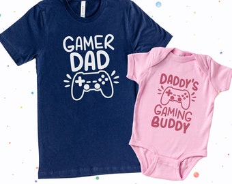 Gamer Dad Gaming Buddy Daddy and Me Shirts, Fathers Day Gift, Father Son Matching Shirts, Daddy Daughter Shirts, Gaming Dad Gift