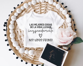 Abuelito Abuelita Baby Announcement to Grandparent, Spanish Pregnancy Announcement Onesie® For Grandparents, Baby Announcement Gift