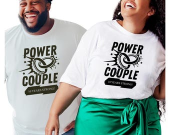 Cute Matching Couple Shirts Valentine Couples T Shirts His and Hers Outfits Anniversary Gift Valentines Day Honeymoon Shirt Power couple
