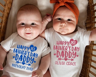 Happy First Fathers Day Onesie® Baby Girl Baby Boy Outfit, First Fathers Day Gift From Son, 1st Fathers Day Personalized New Dad Gift