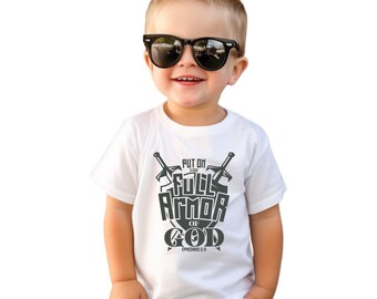 Armor of God Christian Toddler Shirt For Boys, Christian Toddler T-Shirt, Christian Shirts For Boy, Christian Baby Clothes, Gift