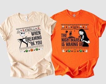 Jack and Sally Halloween Couple Shirts: Spooky Love Matching Tees