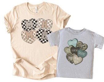 Mommy and Me Valentine Shirts Mama and Mini Matching Outfits Mother Son Matching Shirts Valentines Day Family Shirts