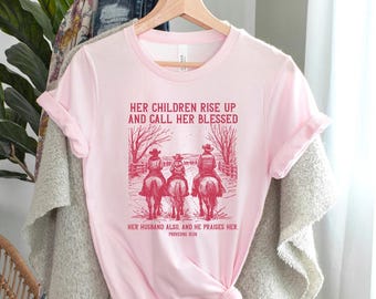 Blessed Mom, Homeschool Mom Shirt, Mothers Day Gift, Mama Gift, Religious Mom Shirts, Christian Mama, Homeschool Mom Gift, Bible Verse Tee