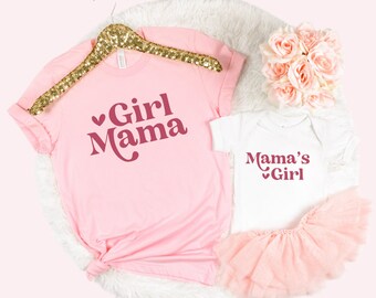 Girl Mama Mama's Girl, Mother Daughter Mommy And Me Shirts, Mother And Daughter Matching Shirts, Mothers Day Gifts For Girl Mama. Girl Mom.
