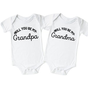 Grandma and Grandpa Baby Announcement to Grandparent, Surprise Pregnancy Announcement Onesie® For Grandparents, Baby reveal Gift Box.