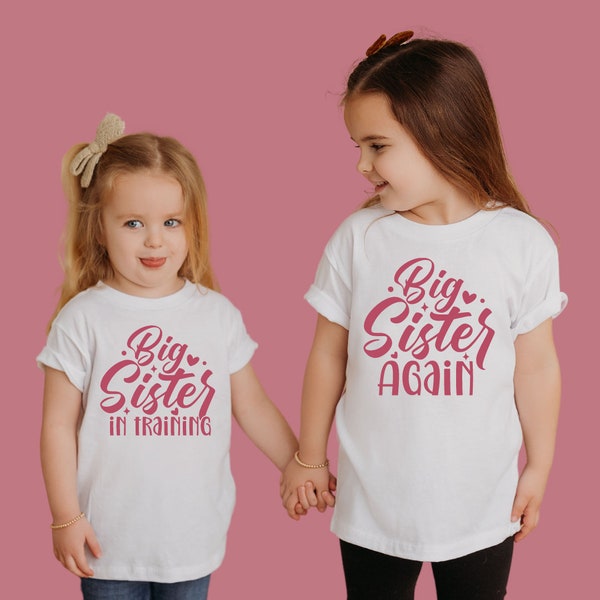 Big Sister  Finally, Big Sister Again, Big Brother Little Sister Matching Outfits, Sibling baby announcement Shirt, Pregnancy Announcement