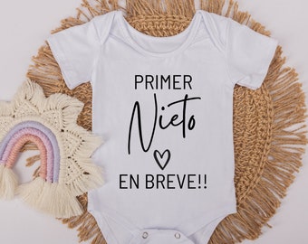 Abuelito Abuelita Baby Announcement to Grandparent, Spanish Pregnancy Announcement Onesie® For Grandparents, Baby Announcement Gift