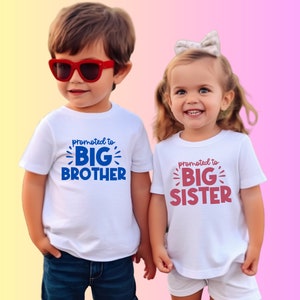 Promoted to Big Brother shirt, Big Sister shirt, Sibling baby announcement Shirt, Pregnancy Announcement Toddler Shirt