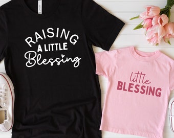 Blessing Blessed Mama Mommy And Me Shirts, Matching Family Shirts, Christian Mom Shirt, Mommy And Me Outfits, Matching Shirts, New Mom Gift.