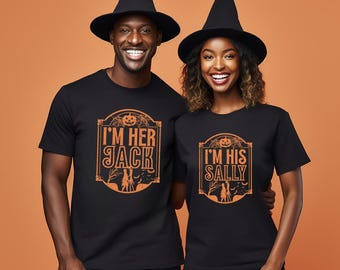 Jack and Sally Couples Halloween Shirt, Matching Halloween Couples Shirts, Disney Halloween Shirt, Jack Skellington Halloween Couple MTTDSGN