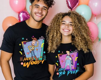 Woody and Bo Peep couple shirts, Toy Story Valentine's Day Matching Shirt Boyfriend Girlfriend Husband Wife Disney Shirts, Disneyland Shirt
