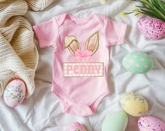 Personalized Bunny Ears Easter Shirt: Matching Family Easter T-Shirt