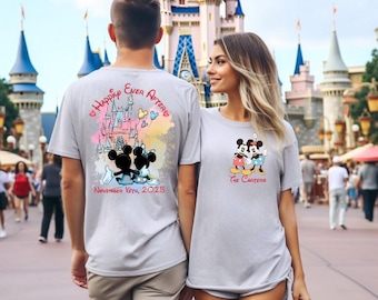 Happily Ever After Disney Honeymoon Shirt, Mr and Mrs Disneyland Shirt, Just Married Shirt, Disney Couples Shirt, Wedding Anniversary Shirt