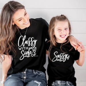 Sassy Matching Mommy And Me Shirts, Mother Daughter Mommy And Me Outfits, Mother And Daughter Matching Shirts, Mothers Day Gifts Girl Mama
