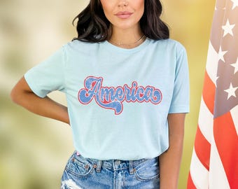 America Shirt, Fourth of July Shirts For Women, Patriotic 4th of July Shirt, USA Shirt, American Flag Shirt, Independence Day T-shirt