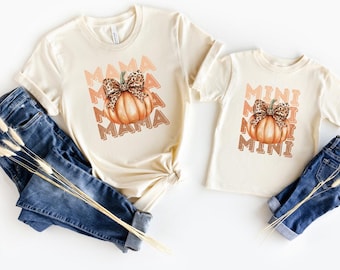 Mama and Mini Matching Halloween Shirts: Pumpkin Family Outfits