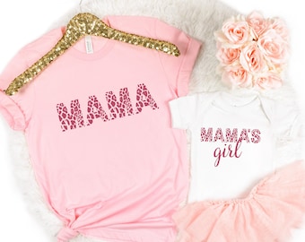 Mamas Girl Matching Family Shirts, Mother Daughter Mommy And Me Shirts, Mommy And Me Outfits, Matching Shirts, Mothers Day Gifts Girl Mama