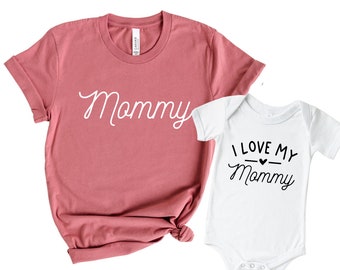 Personalized Mama And Mini Shirts, Mommy And Me, Matching Mother Daughter Mommy And Me Outfits, Mother And Son Matching Shirts New Mom Gift