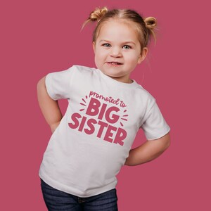 Promoted to Big Sister shirt, Big Brother shirt, Sibling baby announcement Shirt, Pregnancy Announcement Toddler Shirt