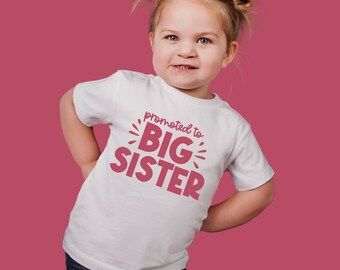 Promoted to Big Sister shirt, Big Brother shirt, Sibling baby announcement Shirt, Pregnancy Announcement Toddler Shirt