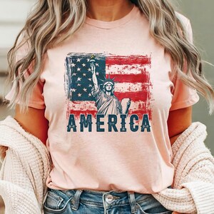 America Shirt, Fourth of July Shirts For Women, Patriotic 4th of July Shirt, USA Shirt, American Flag Shirt, Independence Day T-shirt