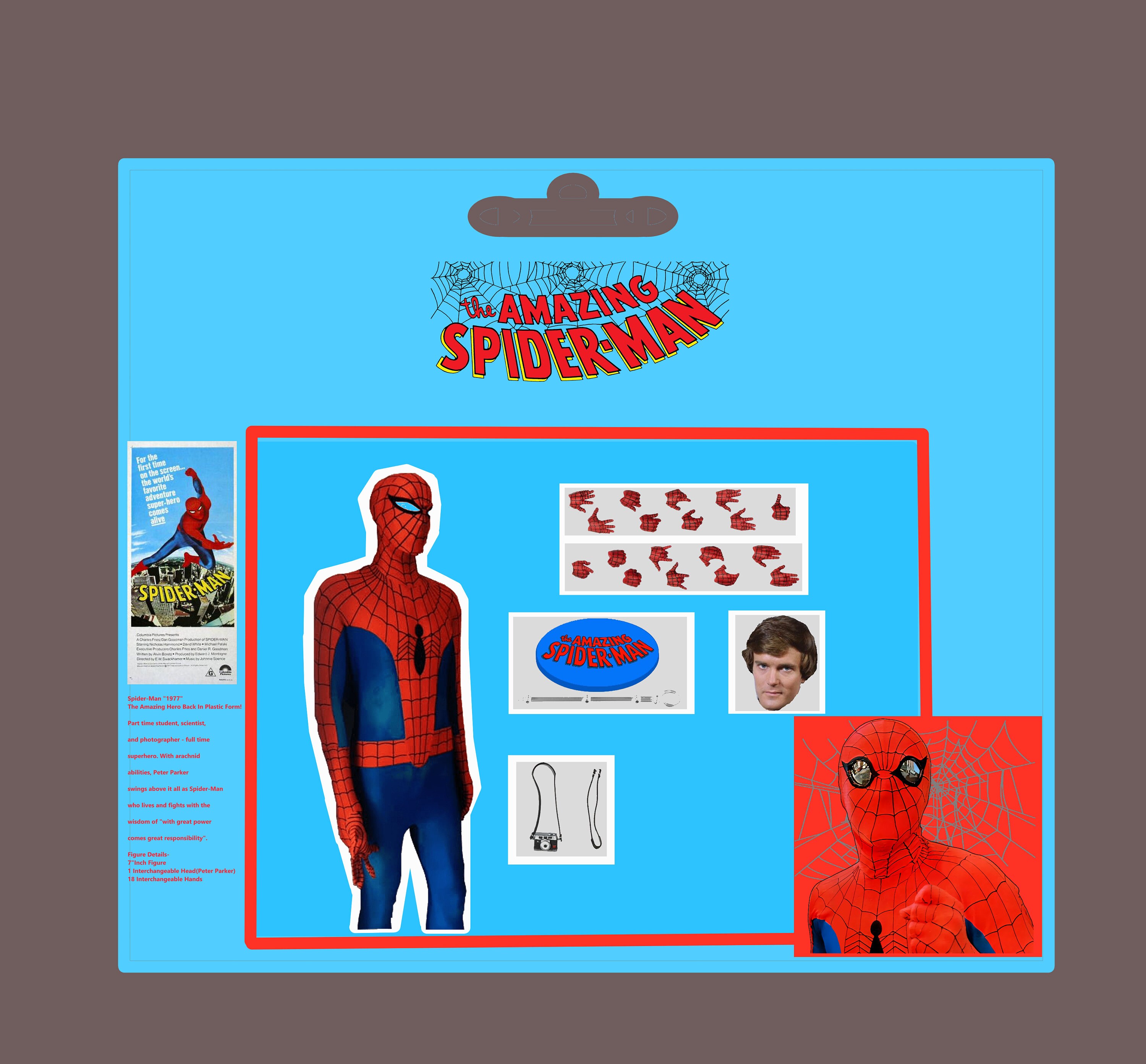 Spiderman 1977 Custom Action Figure Card Back Etsy