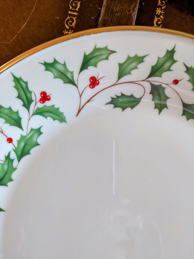 LENOX Holiday Dinner Plates Dimension Collection Holly & Etsy