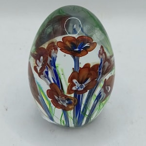 置物 Murano Glass Italy Egg Paperweight Medium Murano Art Glass Paperweight Egg Shaped Close Packed