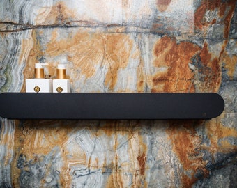 Black modern shower shelf Monza 48cm|68cm