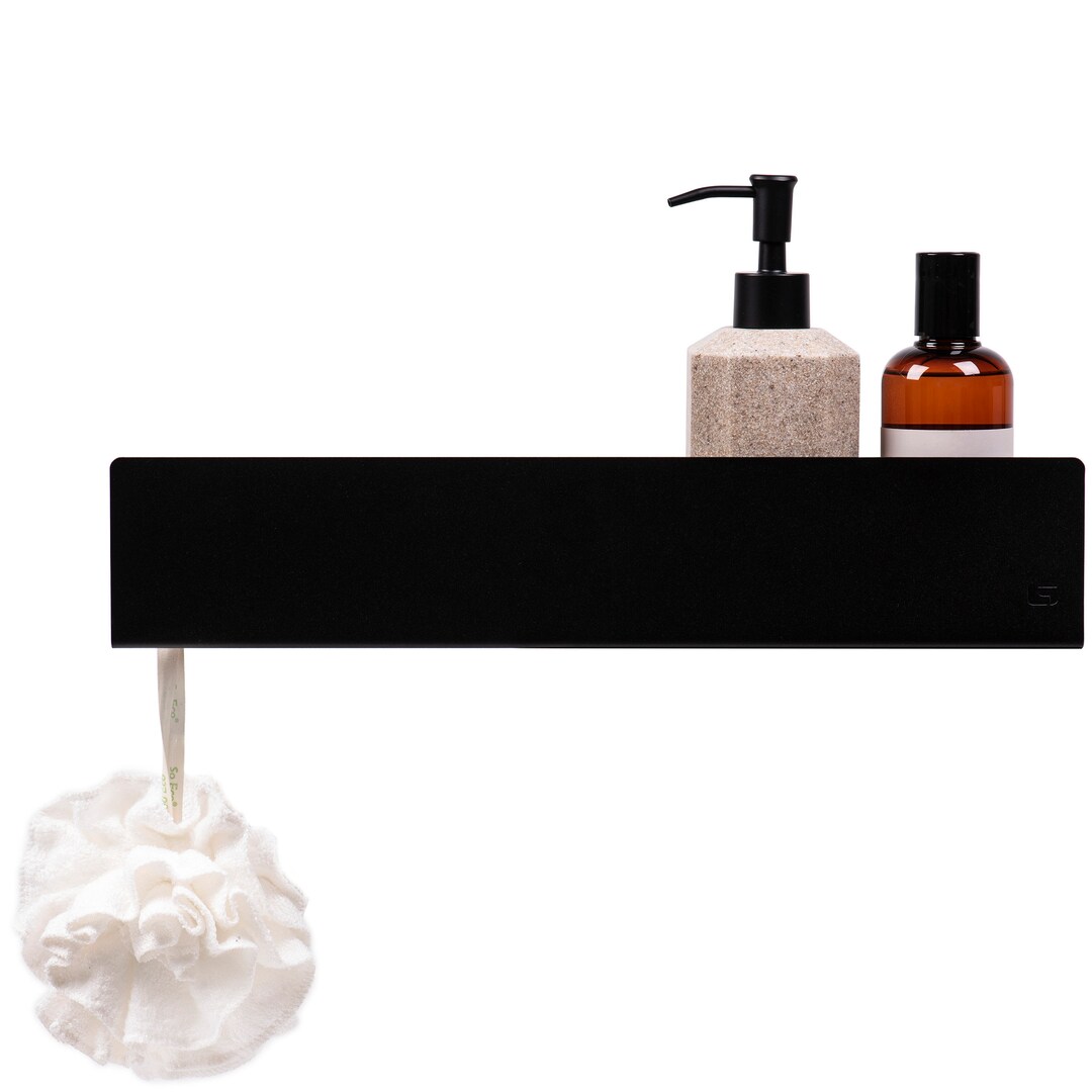 Black Shower Shelf, Bathroom Shelves, Shower Shelf, Bathroom ...