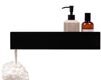 Black shower shelf, bathroom shelves, shower shelf, Bathroom Accessories, Minimalist Shower Shelf, Metal shelf, GOLD LABEL ISLA